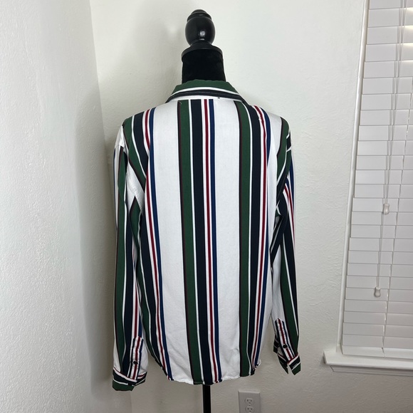 Forever 21 Striped Blouse Size Large - Picture 2 of 3